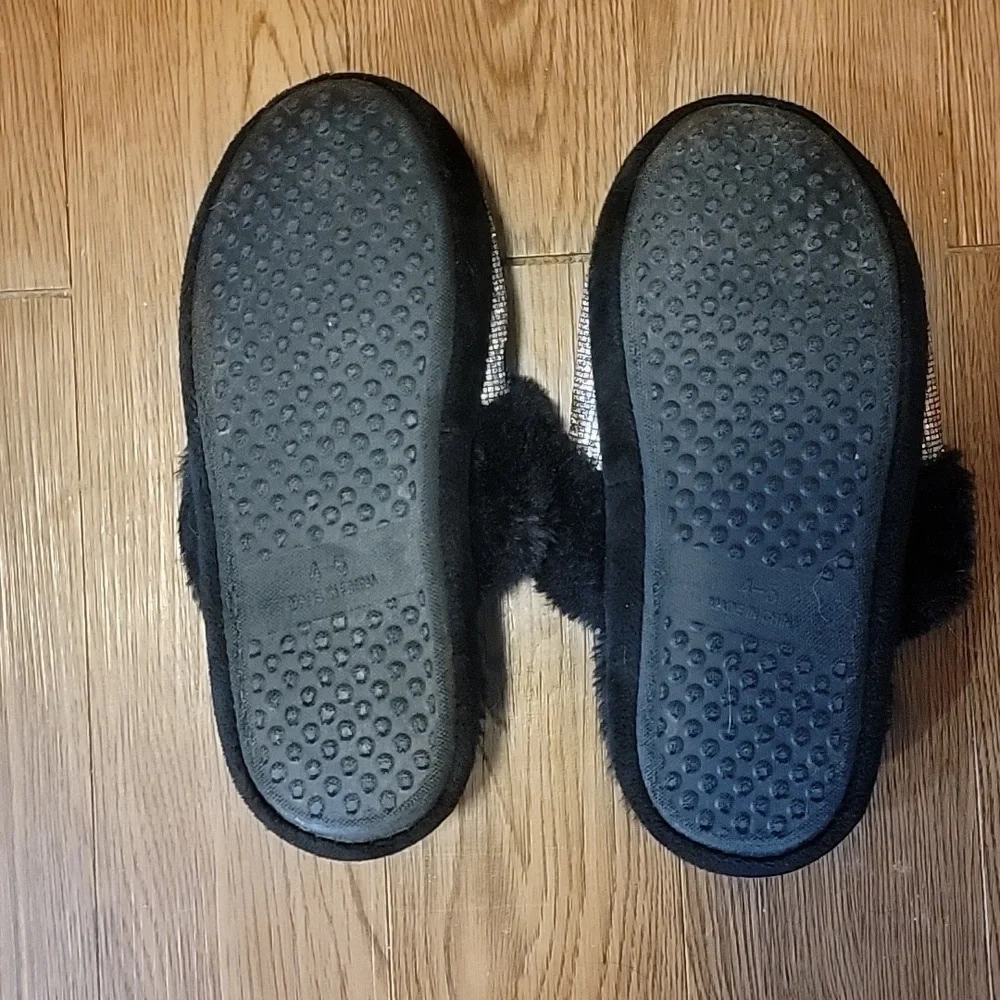 Justice Girls Slippers Black Size 4/5